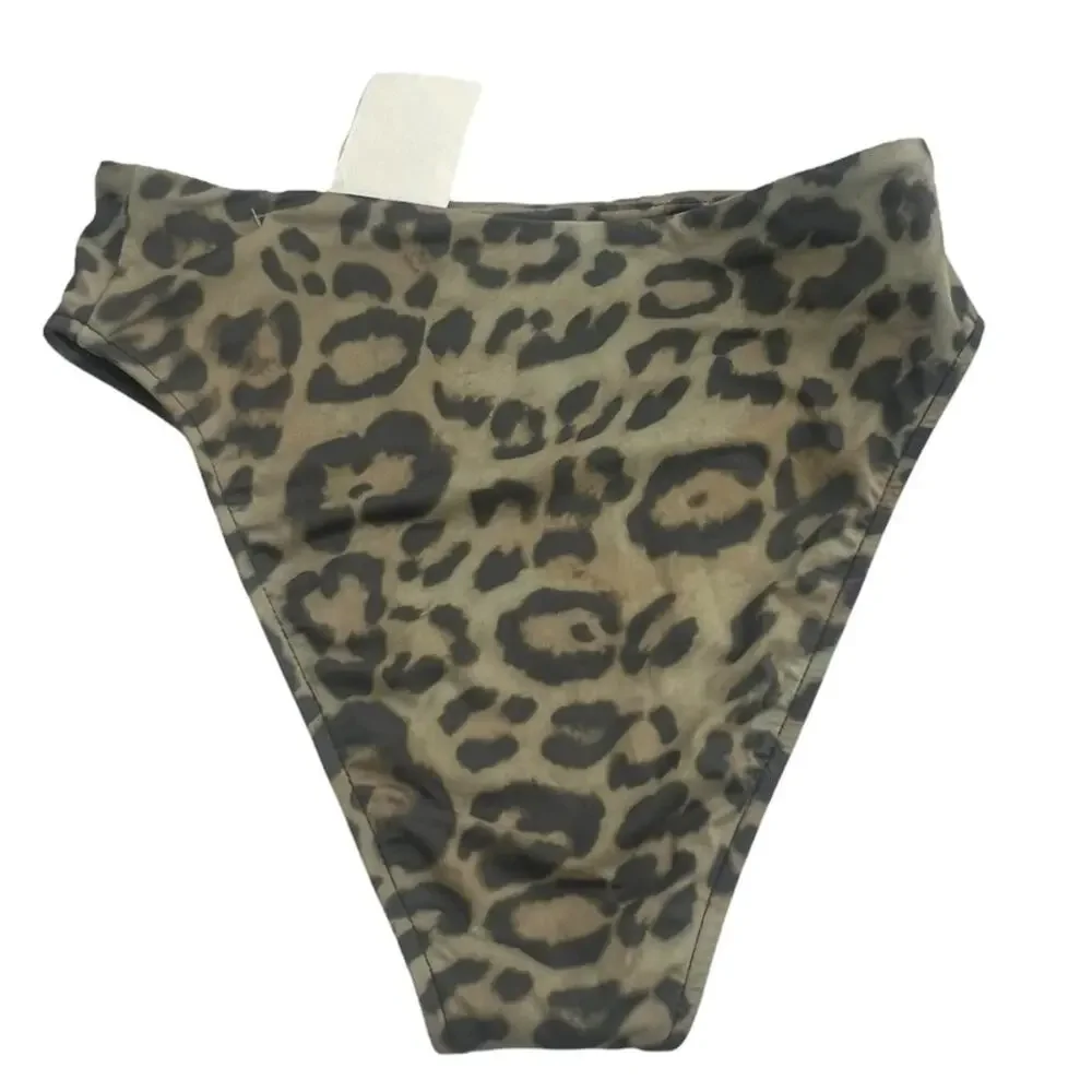 NWT Frankie's Bikinis Juju Bikini Bottom Leopard SZ. XS